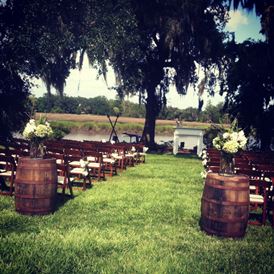 WINE BARREL FLOWER STAND